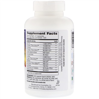 Enzymedica, Digest Spectrum, 240 капсул