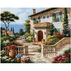 Картина по номерам GX 36476 Средиземноморский сад 40*50