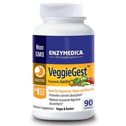Enzymedica, VeggieGest (предыдущее название Gastro), 90 капсул