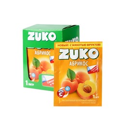 Zuko / Растворимый напиток со вкусом абрикоса ZUKO (блок 12шт по 25гр)