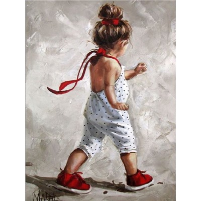 Девочка в красных ботинках