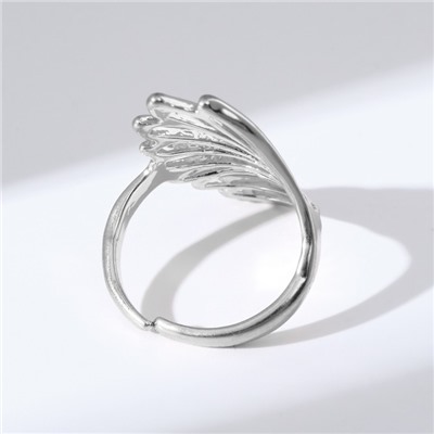 Кольцо "Крылья" сказочные, цвет серебро, безразмерное