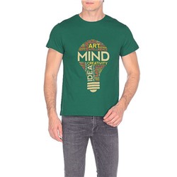 11114-10 футболка мужская, темно-зеленая