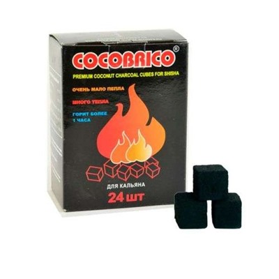 Кокосовый уголь для кальяна Cocobrico (Кокобрико) 24шт