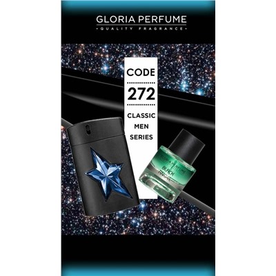 Мини-парфюм 55 мл Gloria Perfume Black Angel №272 (Thierry Mugler Angel Men)