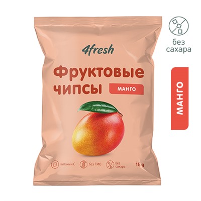 Чипсы фруктовые "Манго" 4fresh food, 15г