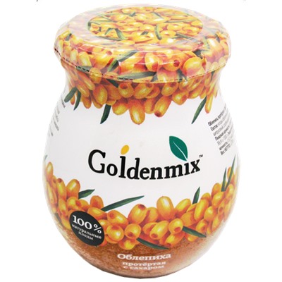 Goldenmix облепиха протертая с сахаром 220 гр