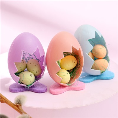Набор для декора пасхальный «Яйца цветные» 4 × 11,5 × 6,5 см