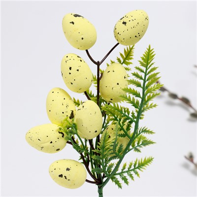 Пасхальный декор «Яйца на ветке» жёлтого цвета, 5 × 11 × 30 см