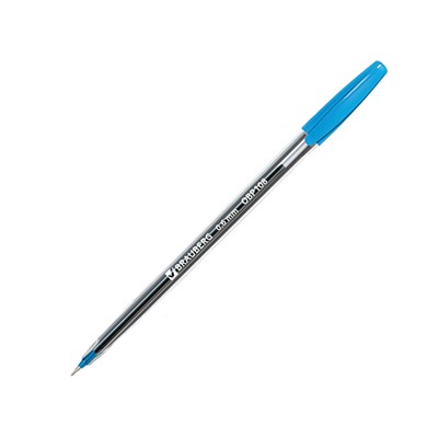 142935 ручка шариковая масляная, корпус прозрачный 0,3мм. синяя