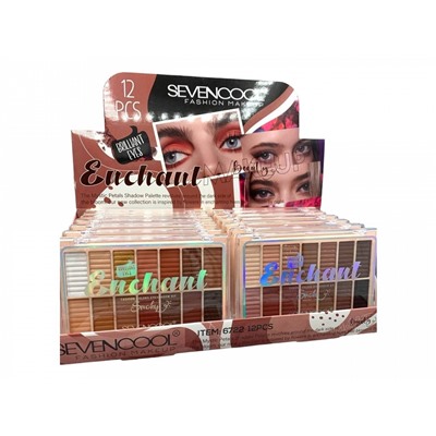 Тени для век Seven Cool Euchant Eyeshadow 14 color (ряд 2шт)