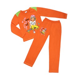 640020-3 пижама для девочек, оранжевая