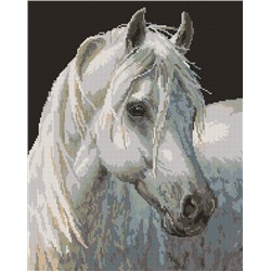 Алмазная мозаика GF 069 Белый конь 40*50