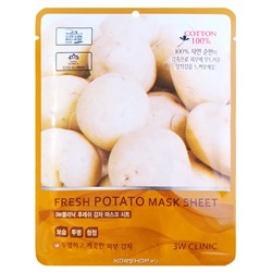 Тканевая маска для лица с экстрактом картофеля 3W Clinic, Корея, 23 г Акция