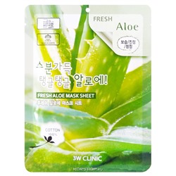 Маска с экстрактом алоэ Fresh 3W Clinic, Корея, 23 г