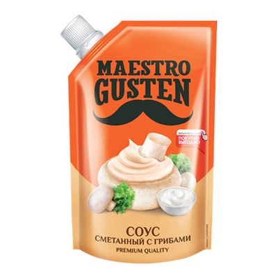 «Maestro Gusten», соус «Сметанный с грибами», 196 г