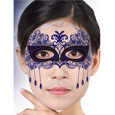Маскарадная маска-салфетка для лица синяя от Bioaqua, увлажнение и восстановление, 30гр.
