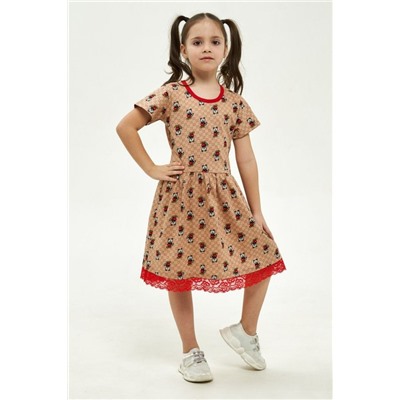 Платье 13533 детское коричневый