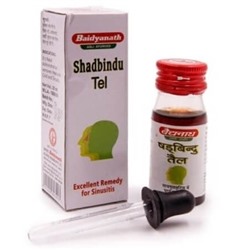 Шадбинду Тайл Байдьянат (капли для носа при головных болях и болезнях уха-горла-носа) Shadbindu Tel Baidyanath 25 мл.