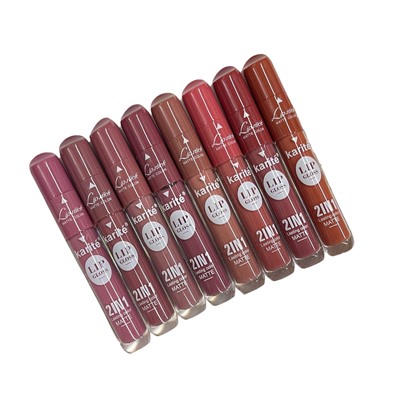 Помада 2 в 1 Karite Lip Gloss Matte Color (ряд 8шт)