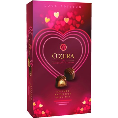 «OZera», конфеты Love пралине с цельным фундуком, 230г